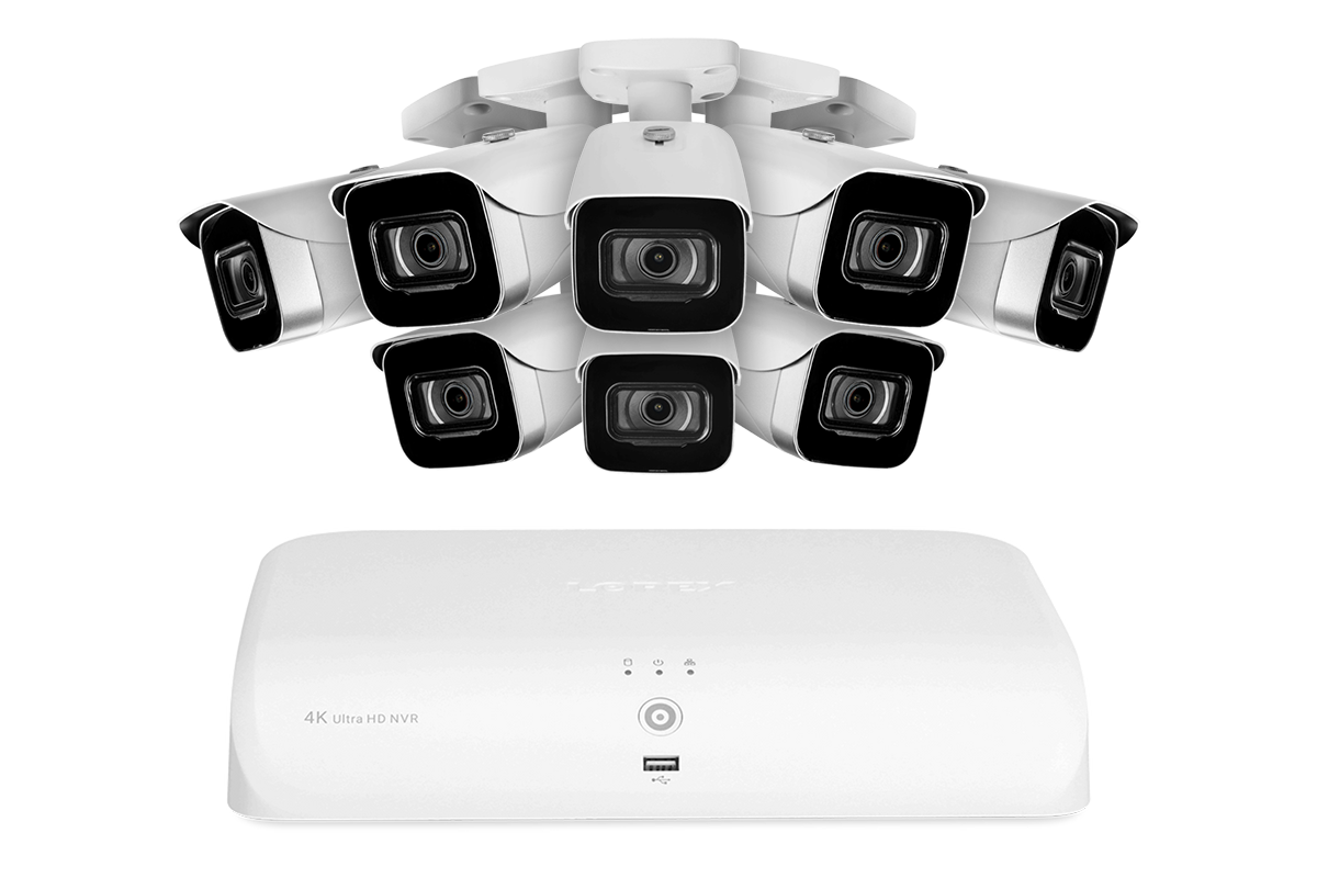 Lorex 4K 8-Channel 2TB Wired NVR System with Bullet Cameras