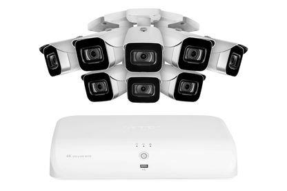 Lorex 4K 8-Channel 2TB Wired NVR System with Bullet Cameras