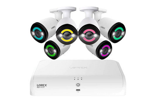 Lorex 4K+ 12MP 16 Camera Capable (8 Wired + 8 Fusion Wi-Fi ) 2TB Wired NVR System with H30 Smart Security Lighting Bullet Cameras - 6