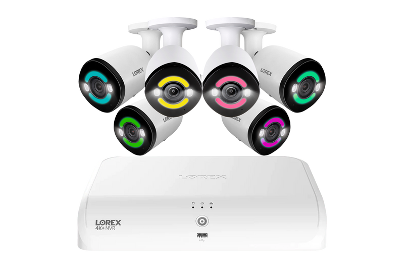 Lorex 4K+ 12MP 16 Camera Capable (8 Wired + 8 Fusion Wi-Fi ) 2TB Wired NVR System with H30 Smart Security Lighting Bullet Cameras - 6