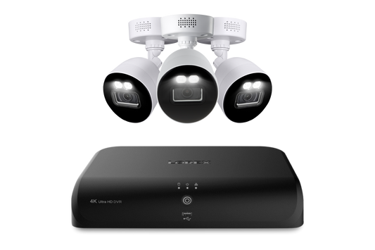 Lorex Fusion 4K 12 Camera Capable (8 Wired + 4 Wi-Fi) 2TB Wired DVR System with Three Active Deterrence Bullet Cameras - Amazon