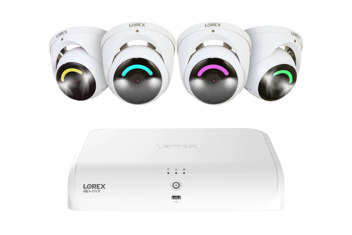Lorex 4K+ 12MP 16 Camera Capable (8 Wired + 8 Fusion Wi-Fi ) 2TB Wired NVR System with H30 Smart Security Lighting Bullet Cameras - 4