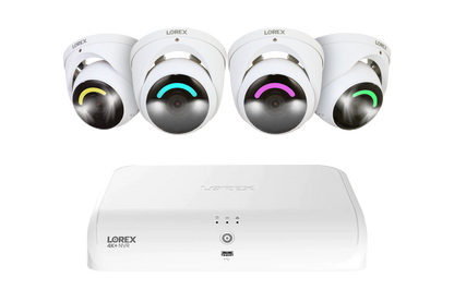 Lorex 4K+ 12MP 16 Camera Capable (8 Wired + 8 Fusion Wi-Fi ) 2TB Wired NVR System with H30 Smart Security Lighting Bullet Cameras - 4
