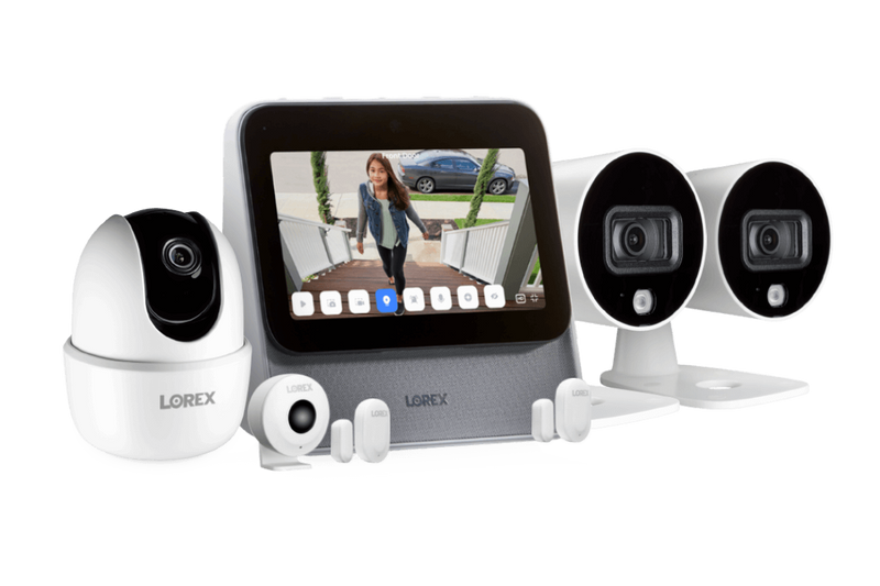 Lorex Smart Home Security Center with 3 Smart Wi-Fi Security Cameras and 3 Motion Sensors (Use Lorex Home app for pairing instructions)