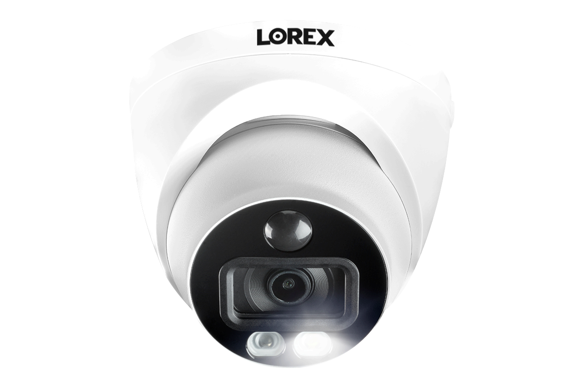 Lorex 4K 8-Channel Wired DVR System with Two Active Deterrence Dome Cameras and Six Active Deterrence Bullet Cameras