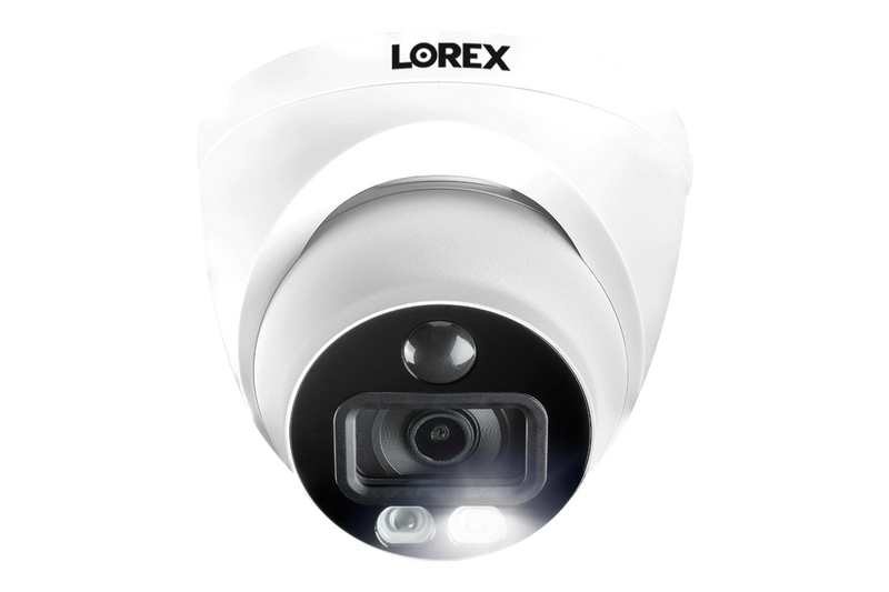 Lorex 4K 8-Channel Wired DVR System with Two Active Deterrence Dome Cameras and Six Active Deterrence Bullet Cameras