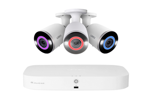 Lorex 4K 16 Camera Capable (8 Wired and 8 Fusion Wi-Fi) 2TB Wired NVR System with 3 Bullet Cameras Featuring Smart Security Lighting - Amazon