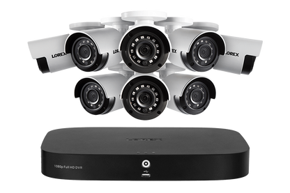 Lorex 1080p (8 Camera Capable) 1TB Wired DVR System with Analog Security Cameras - 8
