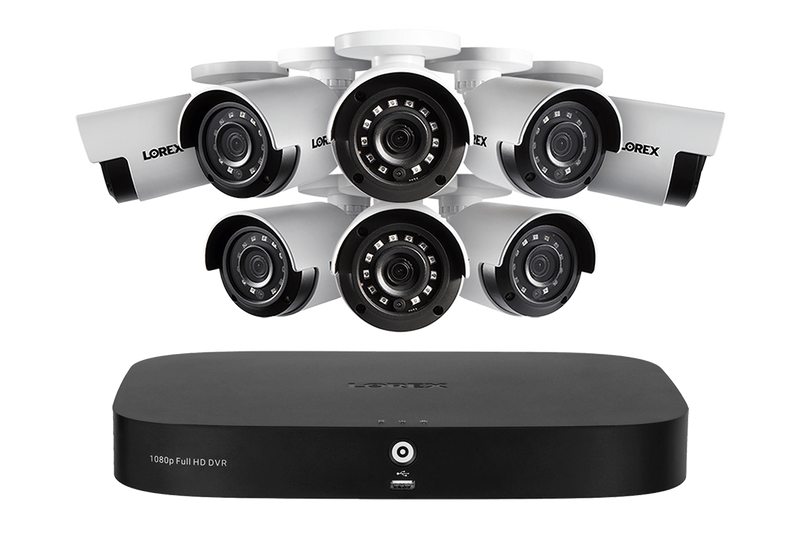 Lorex 1080p (8 Camera Capable) 1TB Wired DVR System with Analog Security Cameras - 8