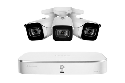 Lorex Fusion 4K 16-Channel (8 Wired + 8 Wi-Fi) 2TB NVR System with 3 White Bullet Cameras - Amazon