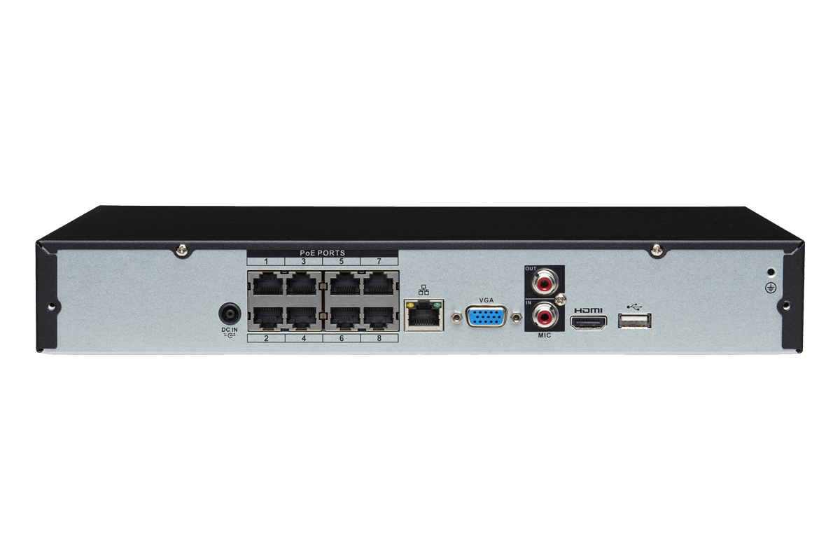 IP Camera System with 4 Ultra HD 4K Security Cameras & Lorex Cloud Connectivity