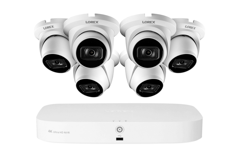 Lorex Fusion 4K 16-Camera Capable (8 Wired + 8 Wi-Fi) 2TB NVR System with IP Dome Cameras featuring Listen-In Audio - White 6