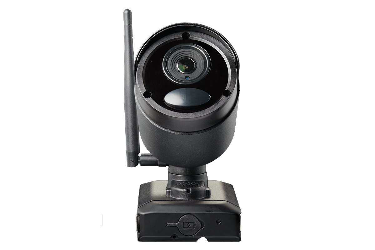 Wire-Free Accessory Camera for Battery Powered, Audio Security Systems (Black Metal)