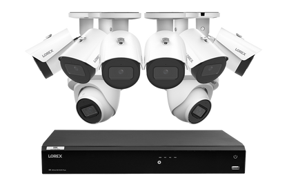 Lorex 4K Fusion 4TB Wired NVR System with Six 4K IP Bullet Cameras and Two 4K IP Dome Cameras