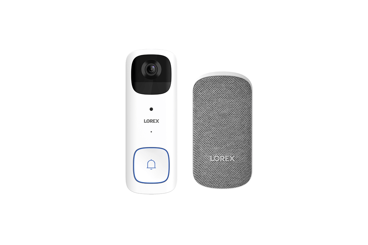 Lorex 2K Battery Video Doorbell with Wi-Fi Chimebox