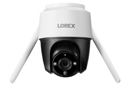 Lorex Fusion 4K 16 Camera Capable (8 Wired and 8 Wi-Fi) 2TB NVR System with Two 2K Pan-Tilt Outdoor Wi-Fi Cameras