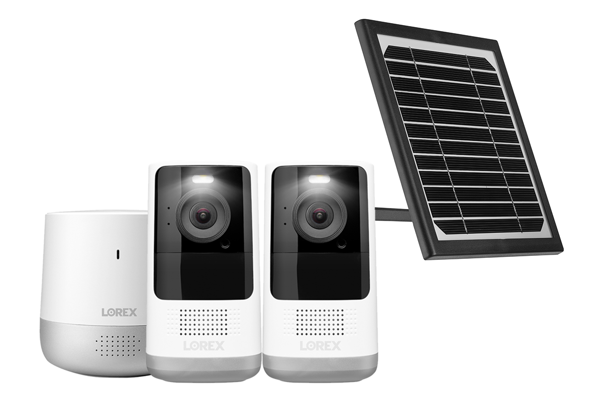 2K Wire-Free, Battery-operated Security System with 2 Cameras + Solar Panel