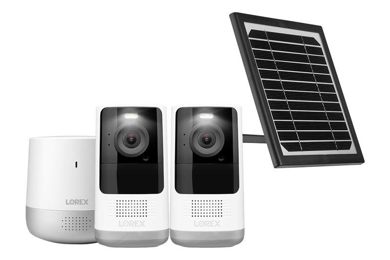 2K Wire-Free, Battery-operated Security System with 2 Cameras + Solar Panel