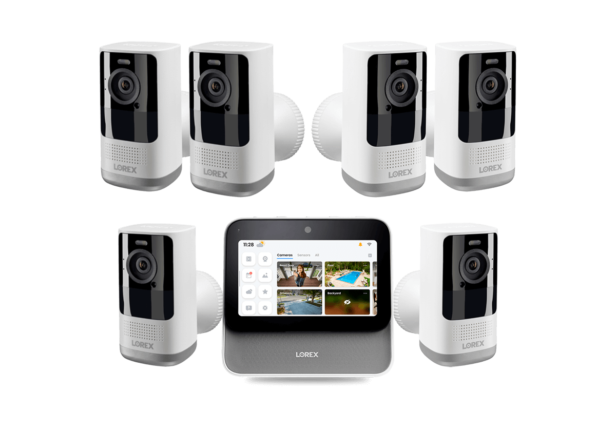 Lorex Smart Home Security Center with 2K Battery Operated Cameras - Open Box
