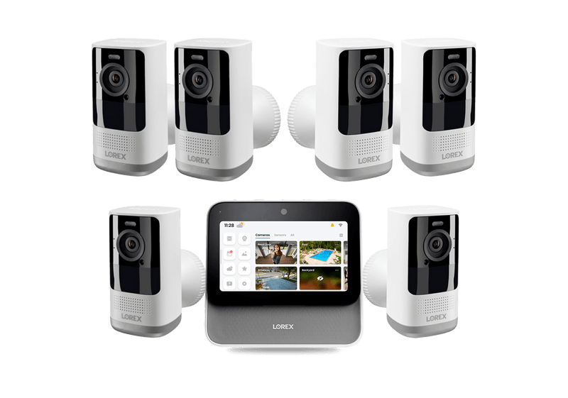 Lorex Smart Home Security Center with 2K Battery Operated Cameras - Open Box