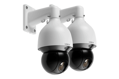 4K Pan-Tilt-Zoom Security Cameras with 25x Optical Zoom and Color Night Vision (2-pack)