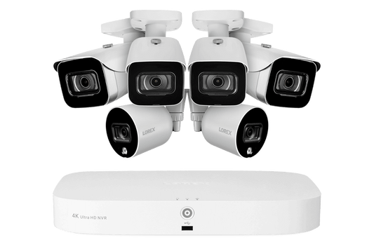 8-Channel NVR Fusion System with Four 4K (8MP) IP Cameras and 2 Wi-Fi Cameras