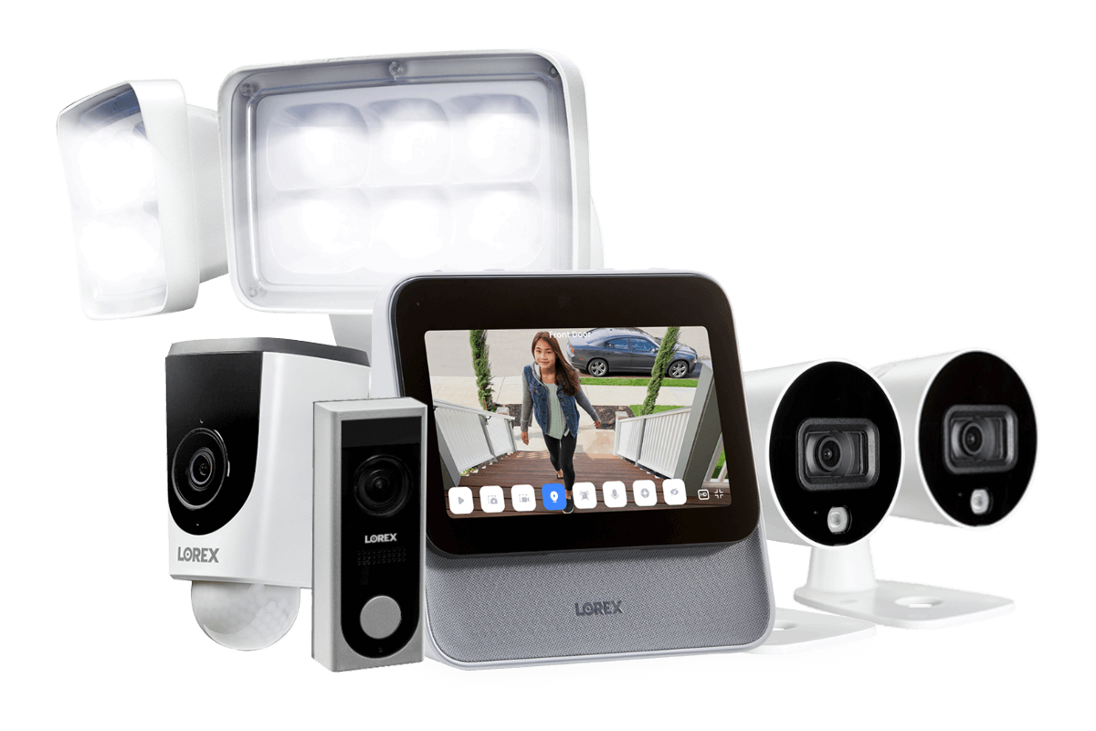 Lorex Smart Home Security Center with HD Video Doorbell and Wi-Fi Floodlight Camera (Use Lorex Home app for pairing instructions)