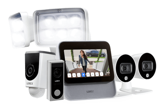 Lorex Smart Home Security Center with HD Video Doorbell and Wi-Fi Floodlight Camera (Use Lorex Home app for pairing instructions)