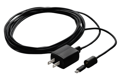 Black Power Adapter for Wire-Free Cameras with Weatherproof Cover