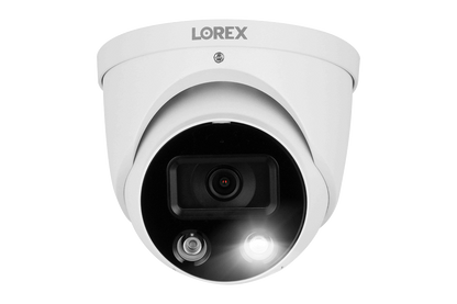 Lorex Fusion 4K (16 Camera Capable) 4TB Wired NVR System with Dome Cameras Featuring Smart Deterrence and Two-Way Talk