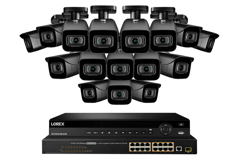 4K Ultra HD IP NVR System with 16 Outdoor 4K (8MP) IP Cameras