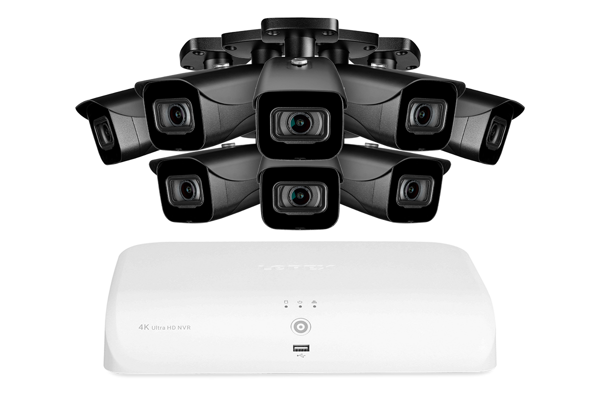 Lorex 4K 8-Channel 2TB Wired NVR System with Bullet Cameras