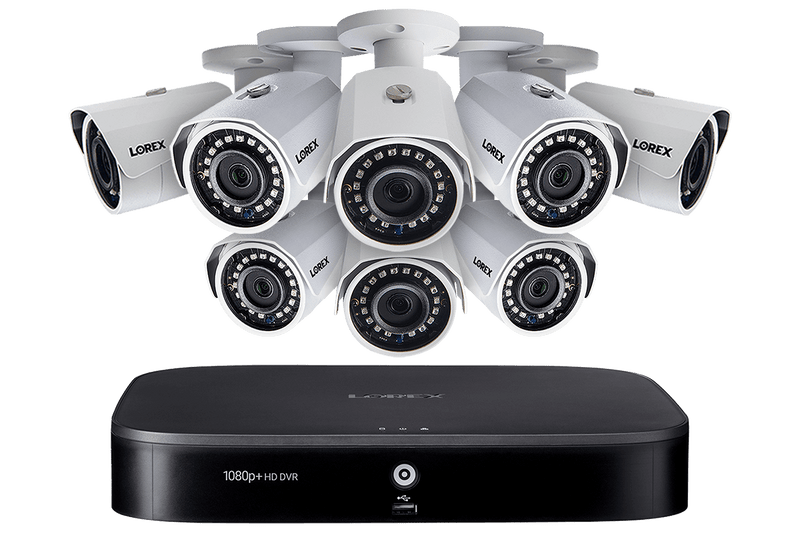 1080p HD Home security system with 8 outdoor cameras, 150ft night vision, 16 channel DVR with 2TB hard drive