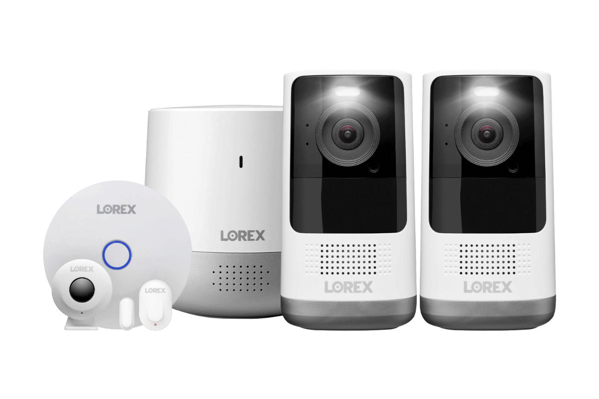 2K Wire-Free, Battery-operated Security System (2-Cameras) + Smart Sensor Kit