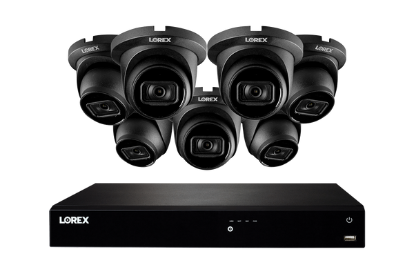 Lorex Fusion Series NVR with Seven IP Dome Cameras - 4K 16-Channel 4TB