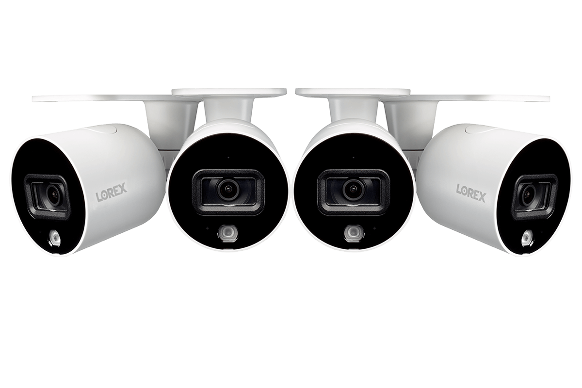 Smart Indoor/Outdoor 1080p Wi-Fi Camera With Smart Deterrence and Color Night Vision (4-pack)