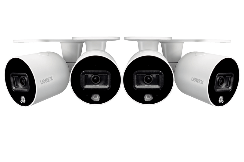 Smart Indoor/Outdoor 1080p Wi-Fi Camera With Smart Deterrence and Color Night Vision (4-pack)
