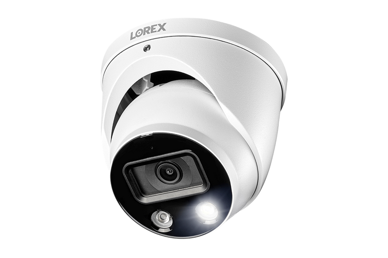 16-Channel 4K Fusion System with 4 Bullet and 4 Dome Smart Deterrence IP Cameras
