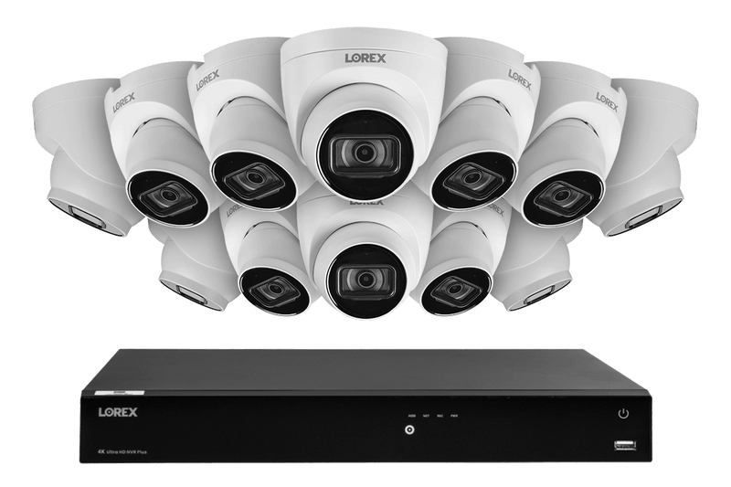 Lorex Fusion 4K (16 Camera Capable) 3TB Wired NVR System with IP Dome Cameras featuring Listen-In Audio - 12