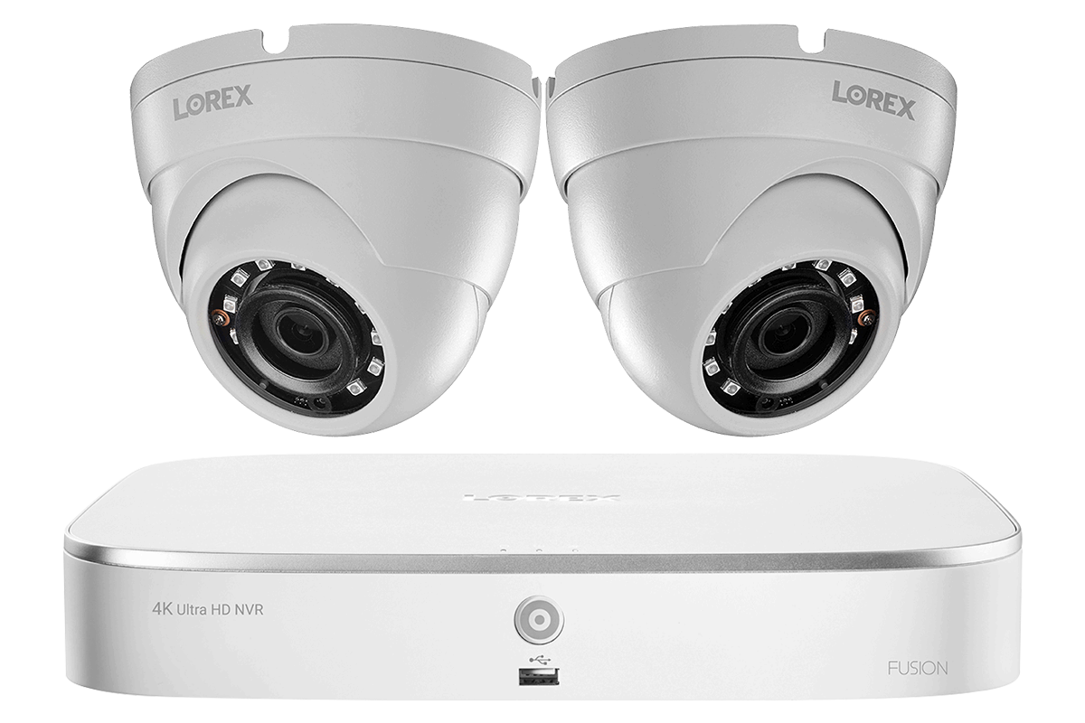 2K IP Security Camera System with 8-Channel NVR and 2 Outdoor 5MP Dome Cameras