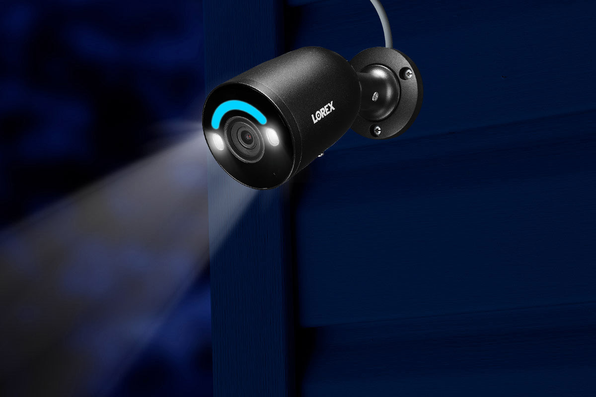 Lorex Fusion 4K 16 Camera Capable (8 Wired + 8 Fusion Wi-Fi) 2TB Wired NVR System with 4 Bullet Cameras Featuring Smart Security Lighting