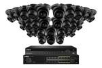Lorex 4K (32 Camera Capable) 8TB Wired NVR System with Nocturnal 3 28 Black Smart IP Dome Cameras Featuring Listen-In Audio and 30FPS Recording