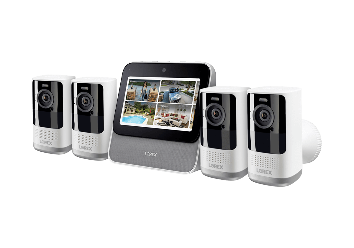 Lorex Smart Home Security Center with 2K Battery Operated Cameras - Open Box