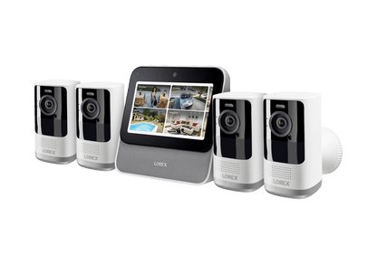 Lorex Smart Home Security Center with 2K Battery Operated Cameras - Open Box