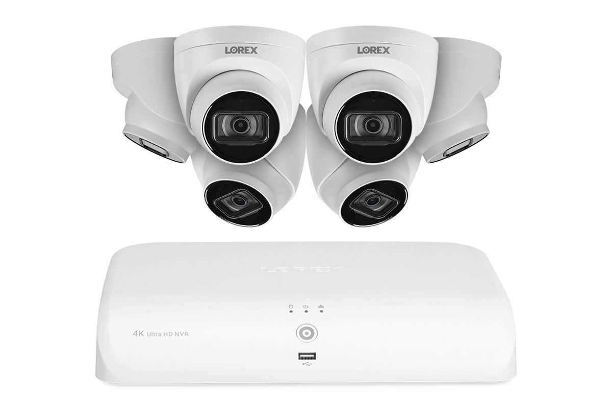 Lorex 4K 8-Channel 2TB NVR System with Dome IP Listen-In Cameras
