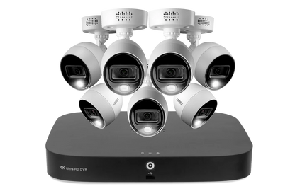 Lorex 4K 20 Camera Capable (16 Wired and 4 Fusion Wi-Fi) 2TB Wired DVR System with 7 Smart Deterrence Cameras