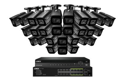 Lorex 4K (32 Camera Capable) 8TB Wired NVR System with Nocturnal 3 Smart IP Bullet Cameras Featuring Listen-In Audio and 30FPS Recording
