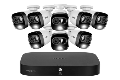 1080p 16-Channel Wired DVR Security System with 8 Active Deterrence Cameras, Smart Motion Detection and Face Recognition