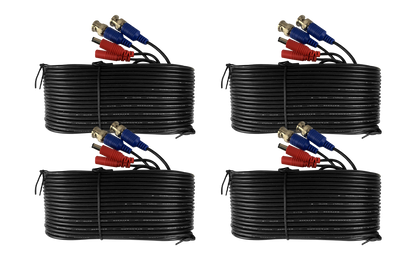 60ft (18m) 4K RG59 Power Cable for Analog Cameras