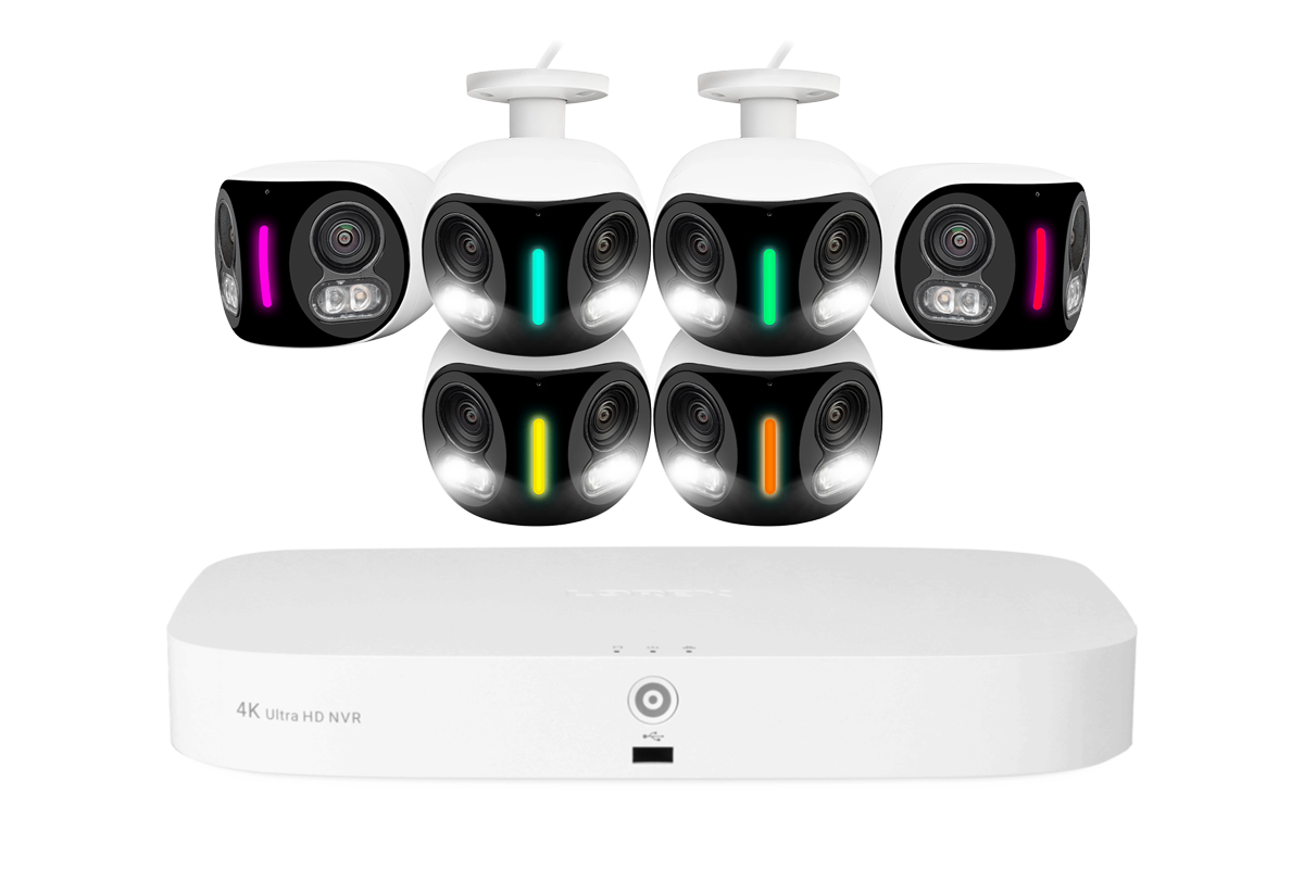 Lorex Fusion NVR with H20 (Halo Series) IP Dual Lens Cameras - 4K 16-Channel 2TB Wired System - White 6